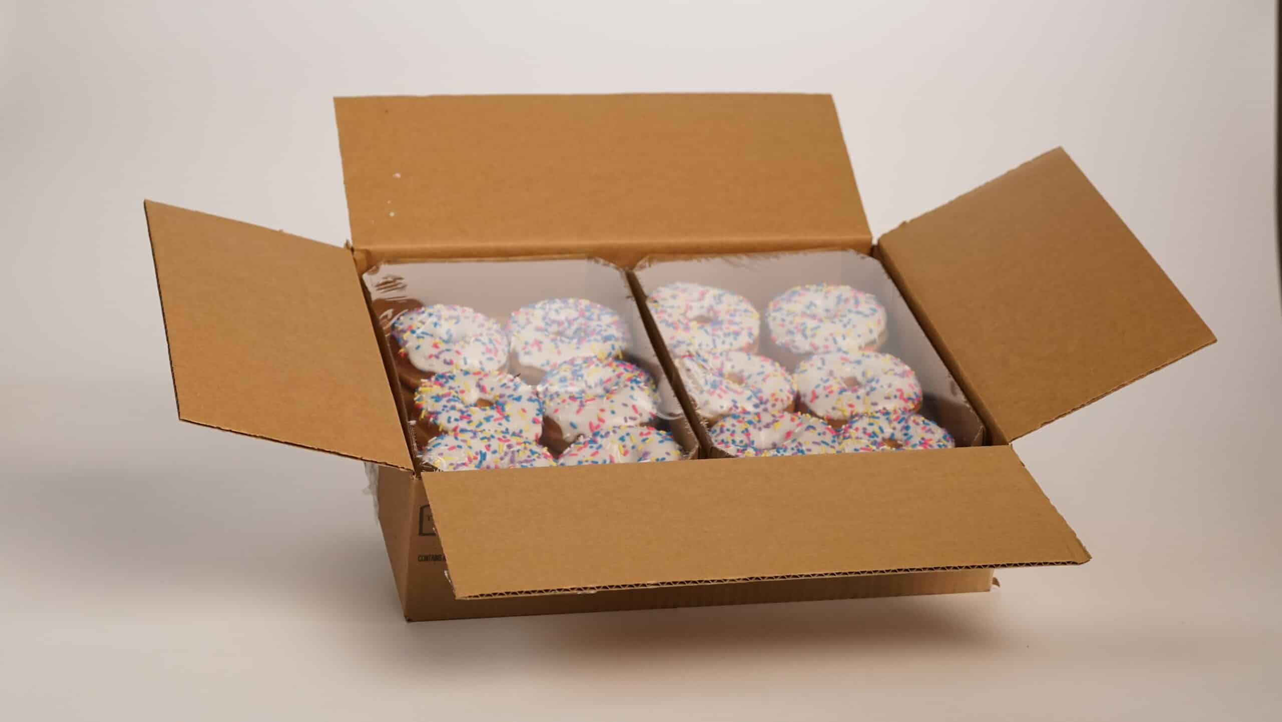 Yeast Ring, White Iced, with Decos, open box